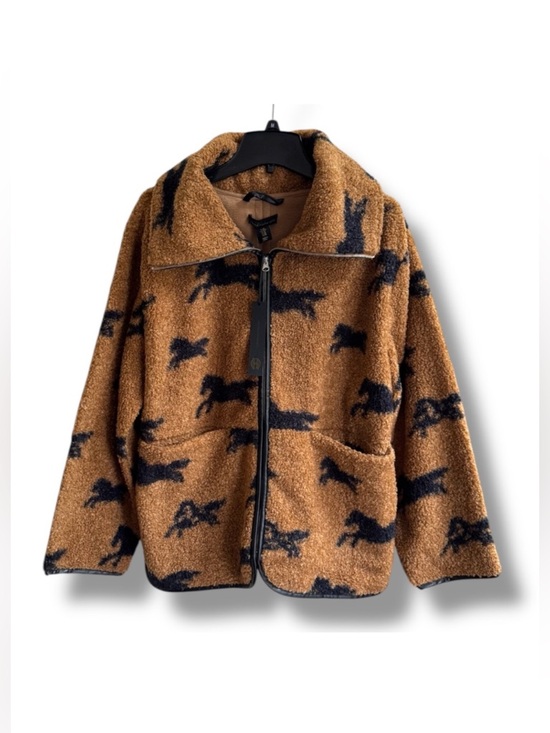House of Harlow 1960 Jackets & Blazers - House of Harlow Women's Horse Patterned Sherpa Zip Up Jacket